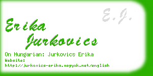 erika jurkovics business card